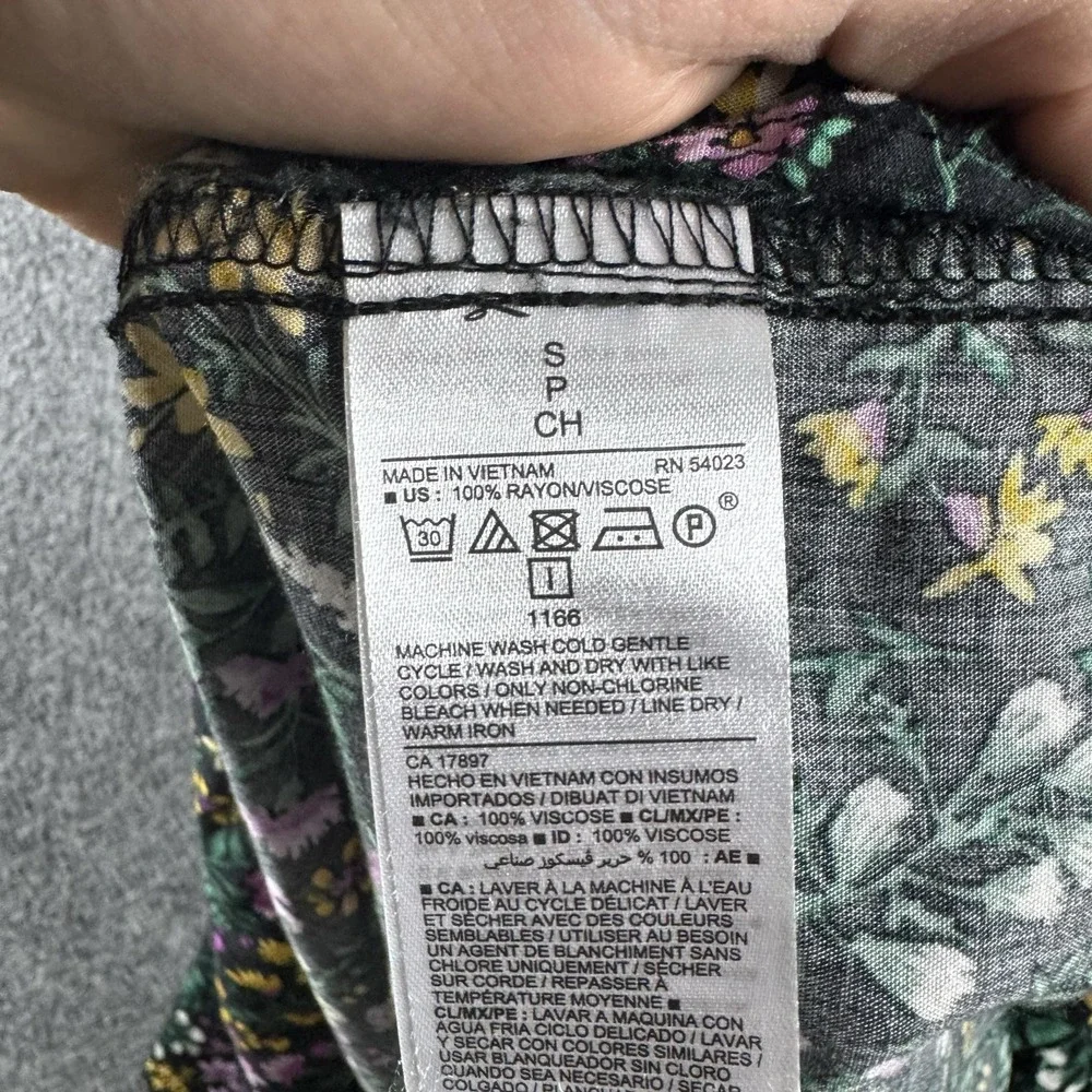 Old Navy Dress Womens S Black Floral Maxi Sundress Boho Cottagecore Garden Party - Picture 3 of 7
